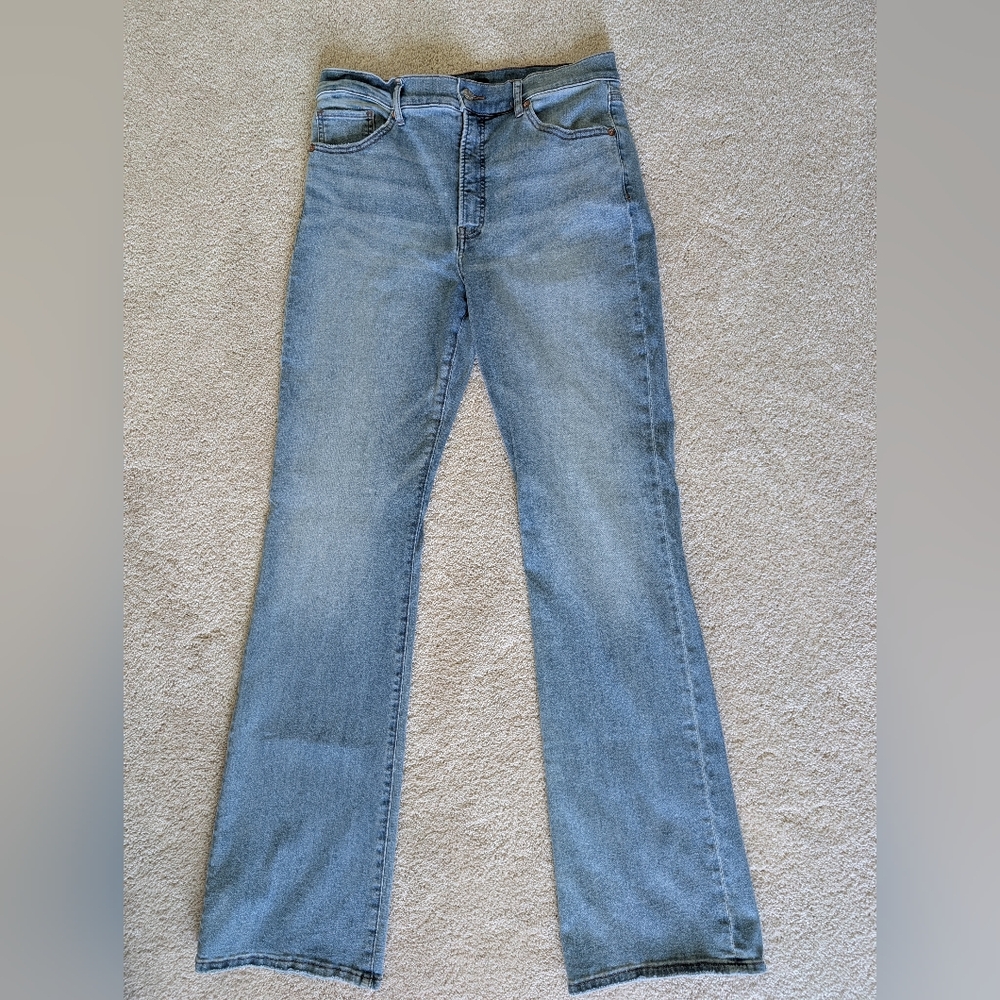 Express Boot High Rise Jeans, 12L, Lt Blue NWOT